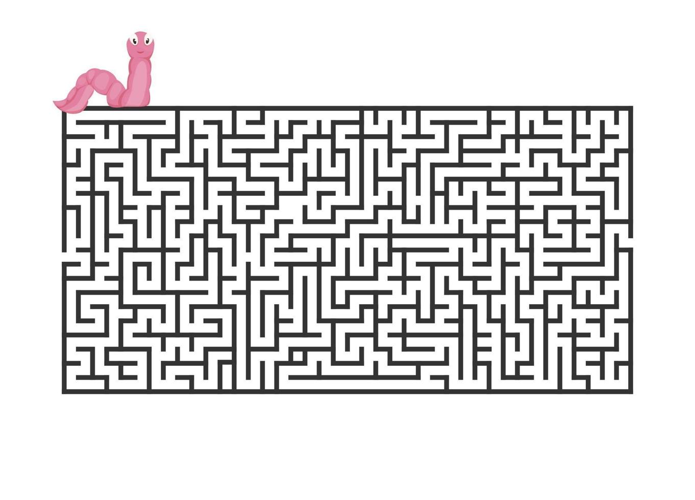 jogo de labirinto para crianças que aprendem em casa. tarefa de  quebra-cabeça do labirinto. forma de enigma de lazer em casa, procure o  caminho certo. 2189054 Vetor no Vecteezy